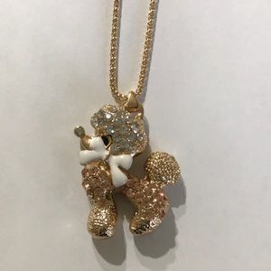 Betsey Johnson poodle necklace